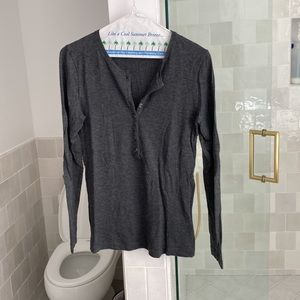 Club Monaco Grey Long Sleeve Henley